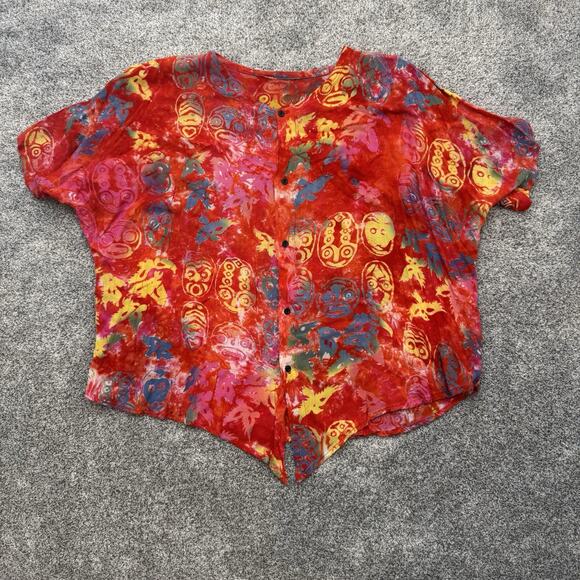 Two Piece Boho Hippy Outfit Palazzo shorts Plus 3X Psychadelic Resort Festival - Picture 2 of 10